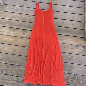 Vintage BCBG Max Azria Stretchy Orange Maxi Dress